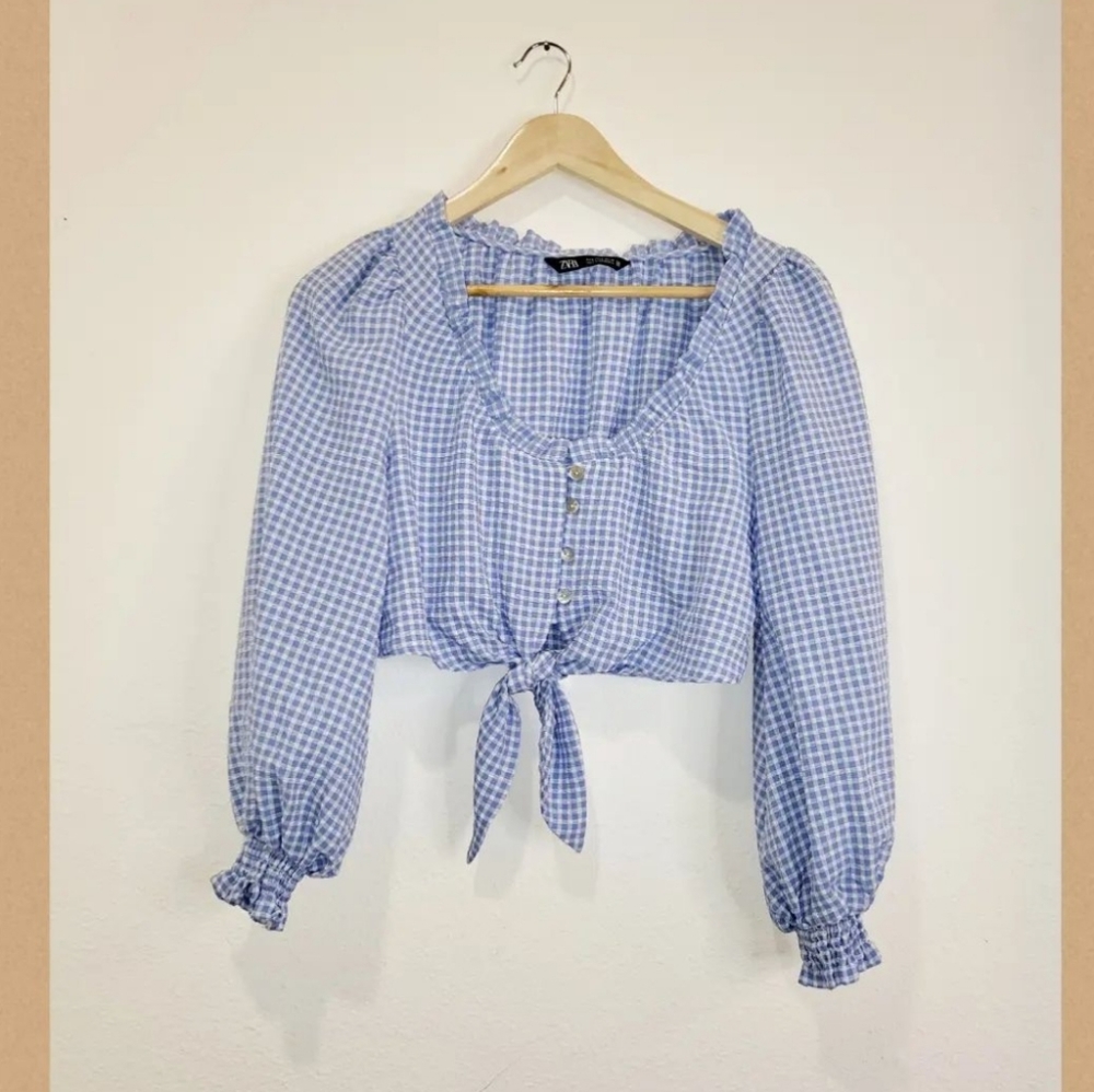 Plaid crop top